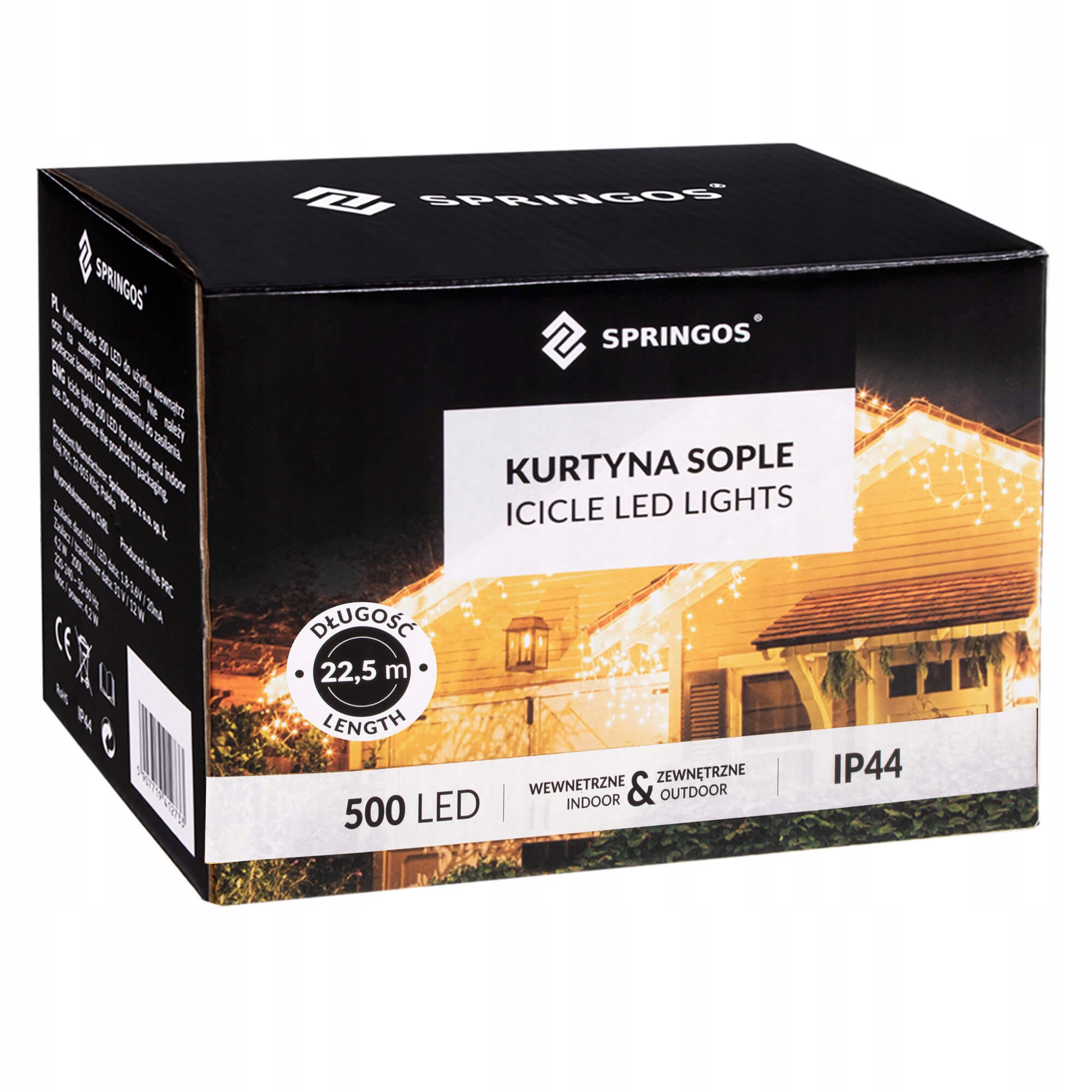 Гірлянда-бахрома Springos вулична 20 м 500 LED Cold White (CL500) - фото 9 Гірлянда-бахрома Springos вулична 20 м 500 LED Cold White (CL500) - фото 9