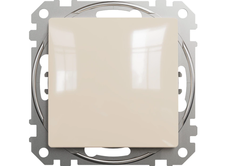 Выключатель проходной одинарный Schneider Electric Sedna Design Бежевый (SDD112106)