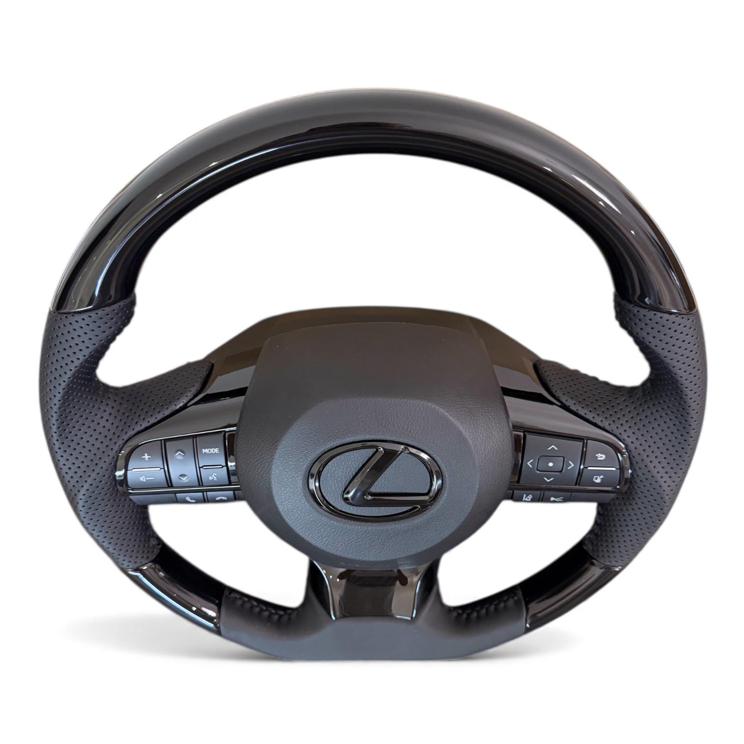 Руль анатомический для Lexus LX470/GX470 рояльный лак в стиле рестайлинга LX570 логотип черный (30771110) - фото 3 Руль анатомический для Lexus LX470/GX470 рояльный лак в стиле рестайлинга LX570 логотип черный (30771110) - фото 3