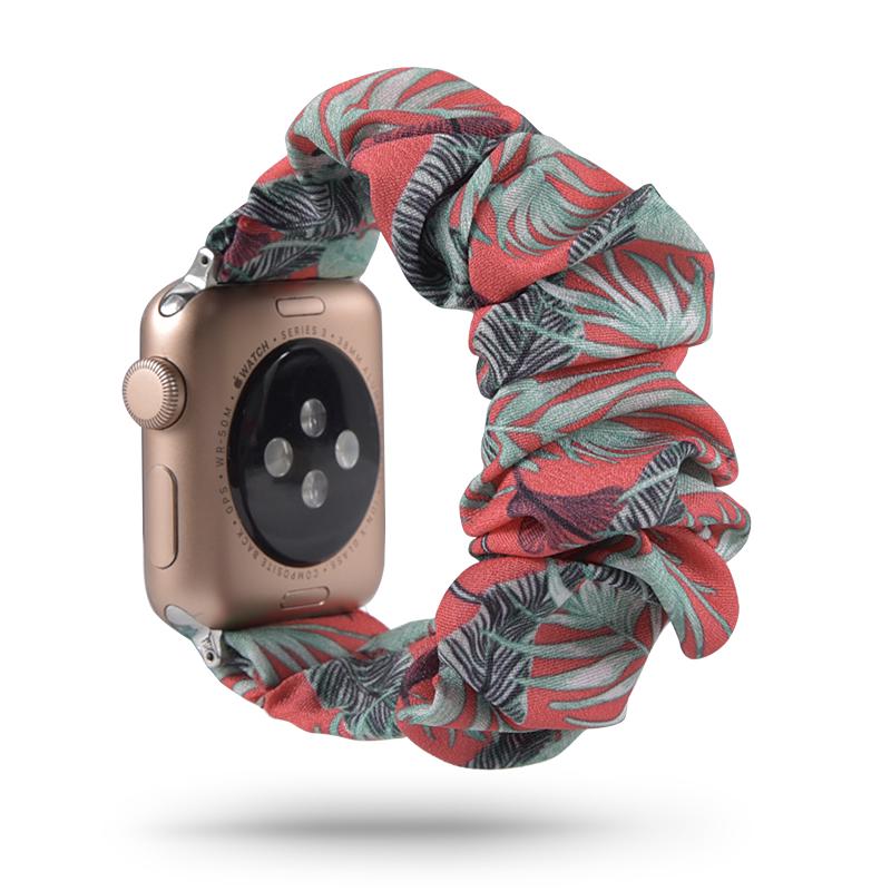 Ремешок для Apple Watch Листва + резинка для волос 38-40 мм Коралловый Ремешок для Apple Watch Листва + резинка для волос 38-40 мм Коралловый