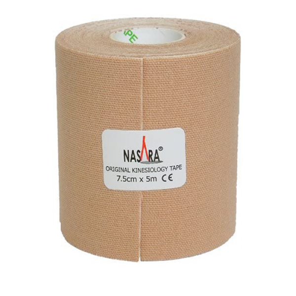 Кинезио тейп Nasara 7,5 см х 5 м Бежевый (NK-beg-75)