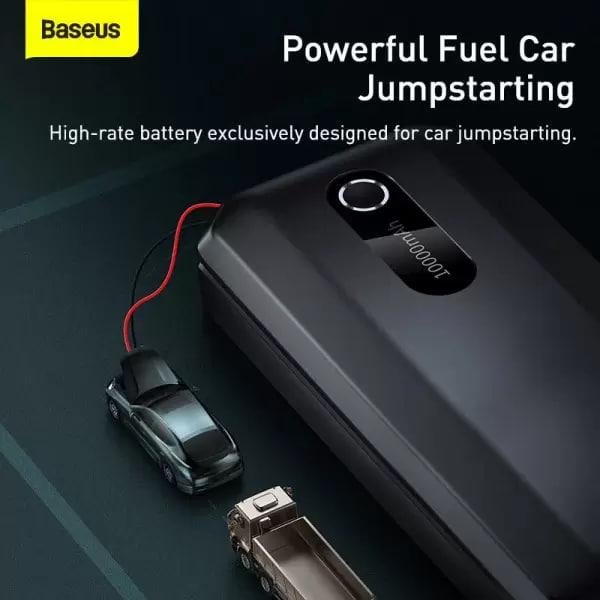 Пускозарядний пристрій BASEUS AIR Car Jump Starter Super Energy з функцією павербанка 5 V 2,4 A та LED ліхтарика 3в1 12 V 10000 mAh 1000 A Black (CGNL020101) - фото 14