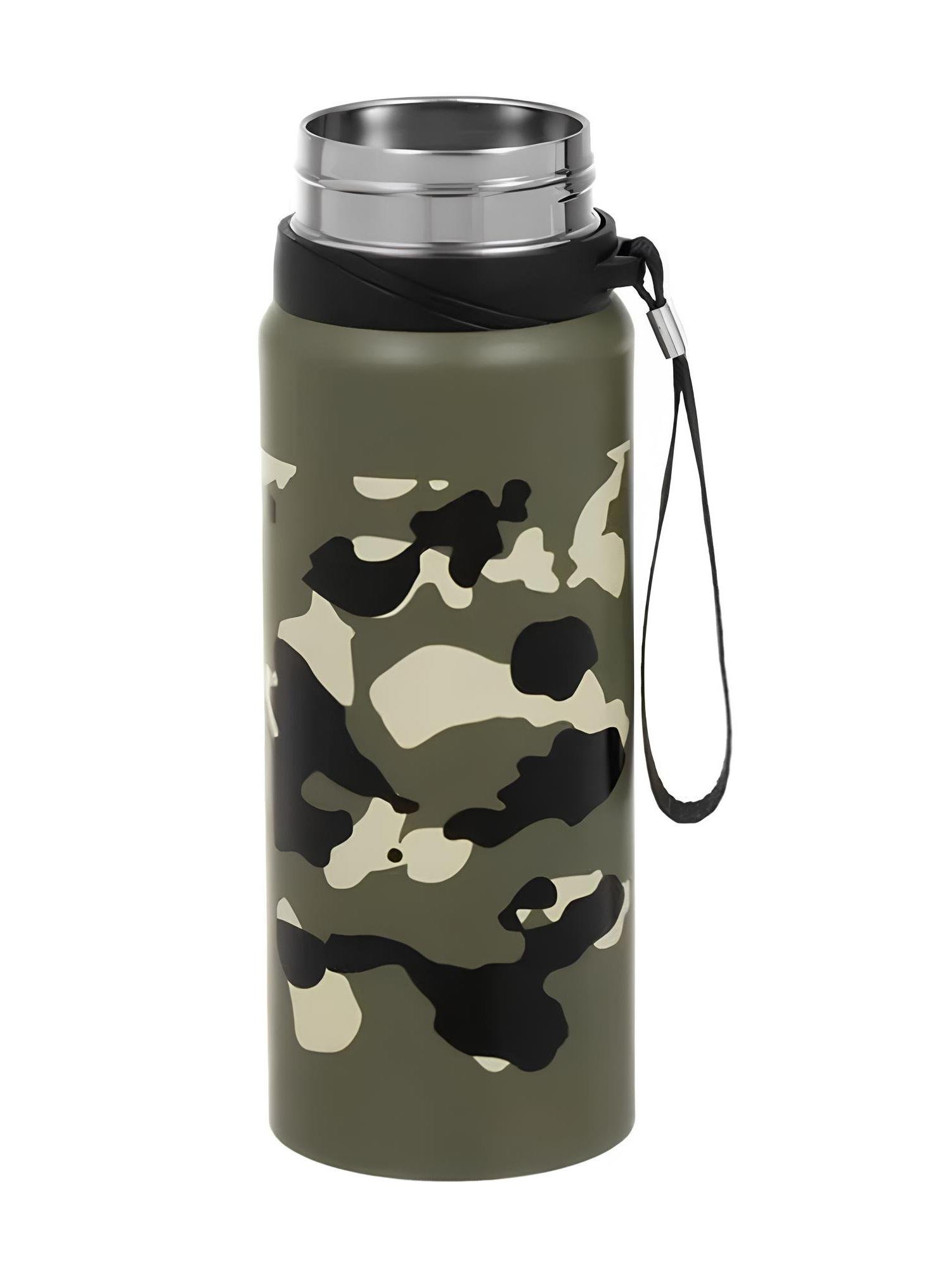 Термос-пляшка з ручкою з пластику та нержавіючої сталі 600 мл (30305) - фото 1 Термос-пляшка з ручкою з пластику та нержавіючої сталі 600 мл (30305) - фото 1