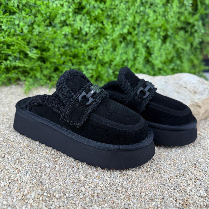 Уггі жіночі офісні тедді хутро Е-005080-1 p. 39 25 см Чорний (113838596) - фото 3