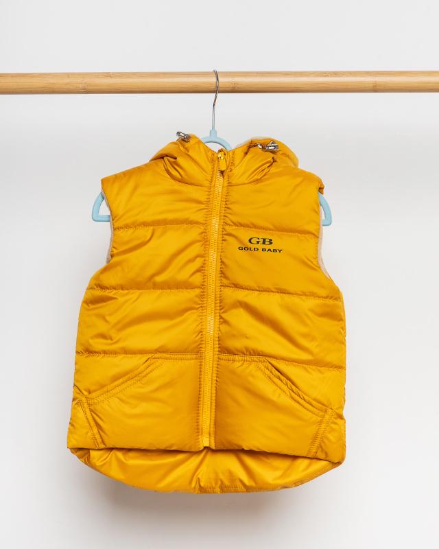 Безрукавка на флисе 116 см Горчичный (БФК86-134-д)