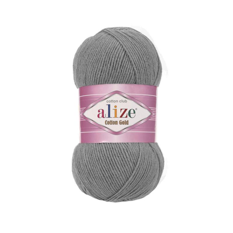 Пряжа Alize Cotton Gold 828 Вугільно-сірий