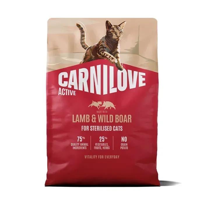 Корм сухий Carnilove Active Lamb & Wild Boar Sterilised для стерилізованих кішок ягня та дикий кабан 2 кг (173704)
