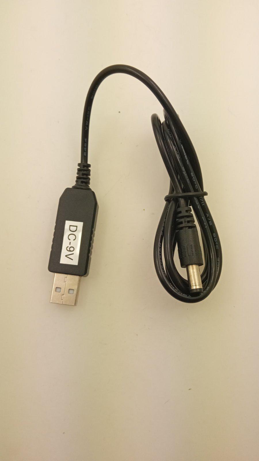 Кабель живлення USB-DC 5,5x2,1 на 9V (32111) - фото 1