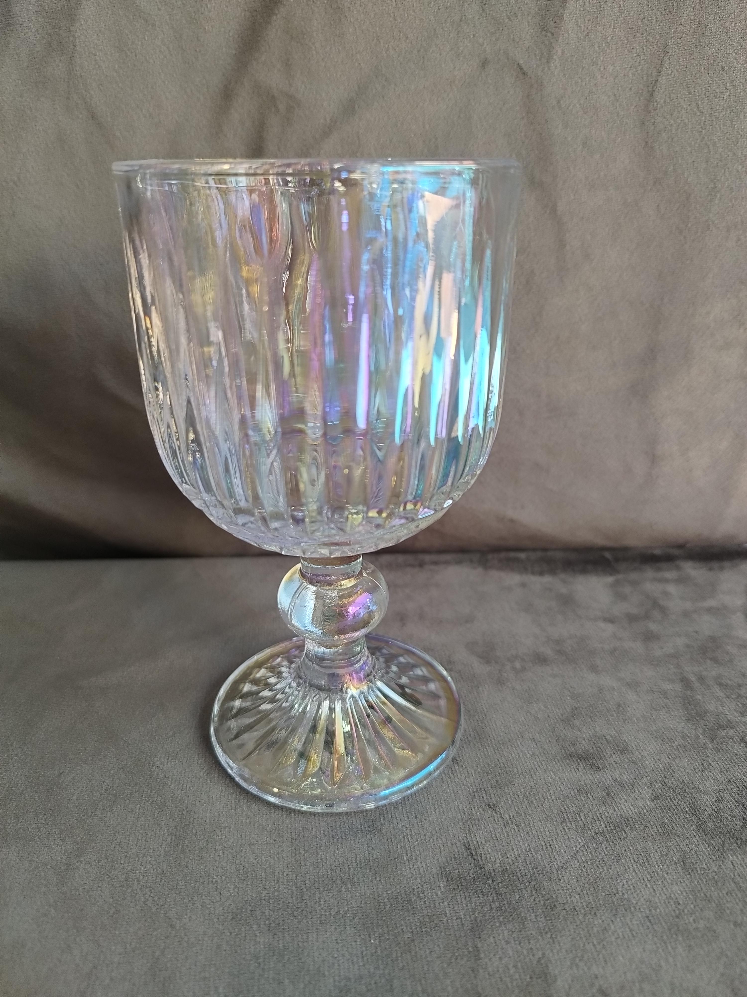 Набор бокалов для вина YIWU стеклянных 240 мл 6 шт. Прозрачный перламутровый (HP-19-30-2)