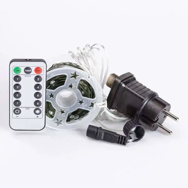 Гірлянда нитка мережева світлодіодна Роса з пультом 8 режимів 50 м 500 LED світлодіодів Білий (500L50MGW) - фото 14 Гірлянда нитка мережева світлодіодна Роса з пультом 8 режимів 50 м 500 LED світлодіодів Білий (500L50MGW) - фото 14