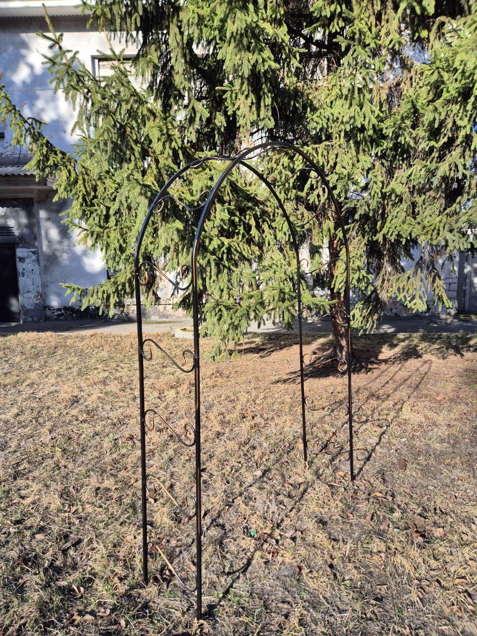 Арка садова Завитки та рослин кована металева 2х2,5 м (25442229) - фото 3