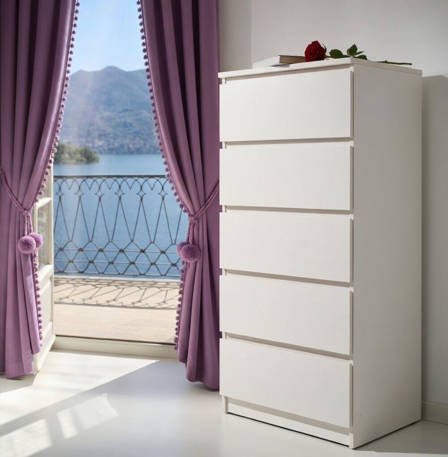 Комод Мастер Форм Брайт телескопические направляющие 500х376х1170 мм Белый (20163) Комод Мастер Форм Брайт телескопические направляющие 500х376х1170 мм Белый (20163)