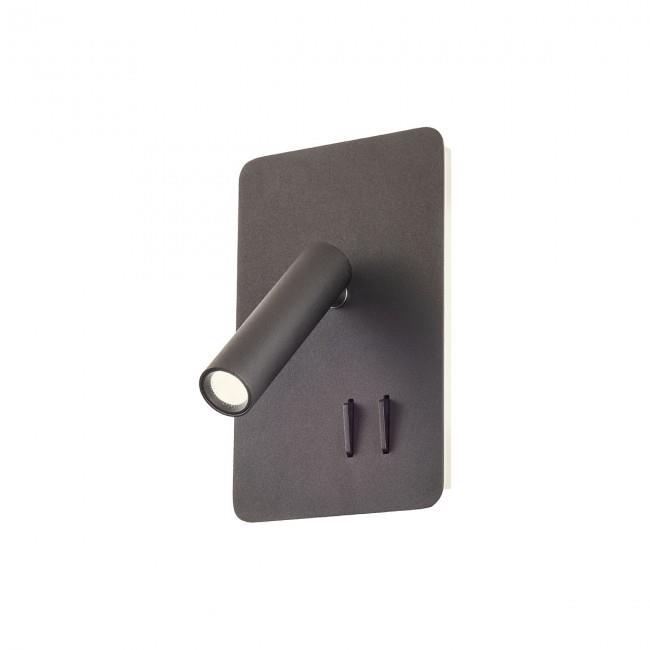 Бра Redo Quda Ap Sq Long LED 1X6 W+1X3 W 3000K Bk 5.1.2 (01-2982)