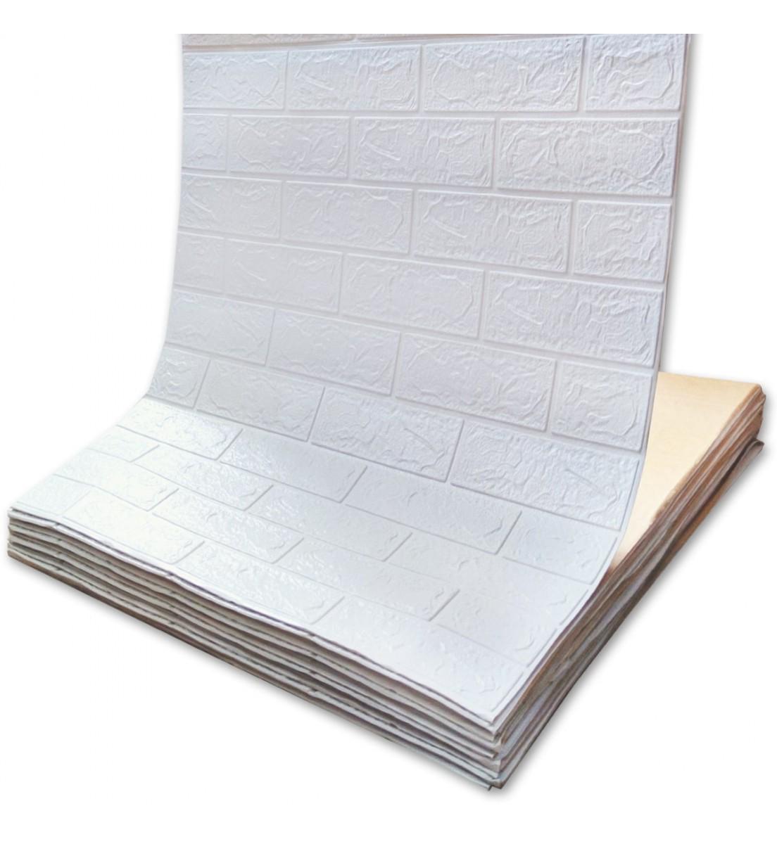 3D-панель под кирпич самоклеющаяся матовая 20000x700x3 мм Белый - фото 2 3D-панель под кирпич самоклеющаяся матовая 20000x700x3 мм Белый - фото 2