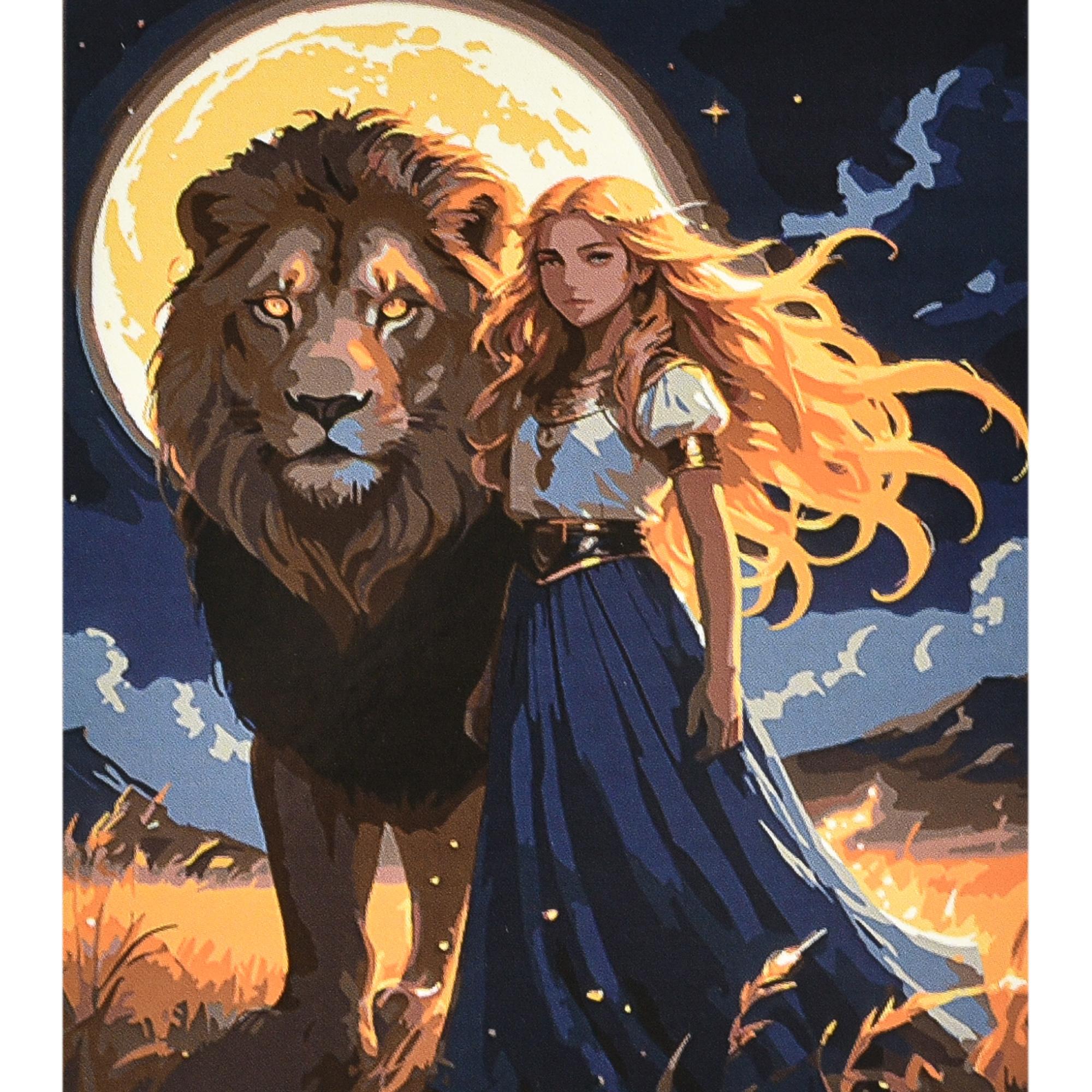 Картина по номерам Strateg Премиум Сила и нежность с лаком и уровнем 40x50 см (Str-VA-4680)