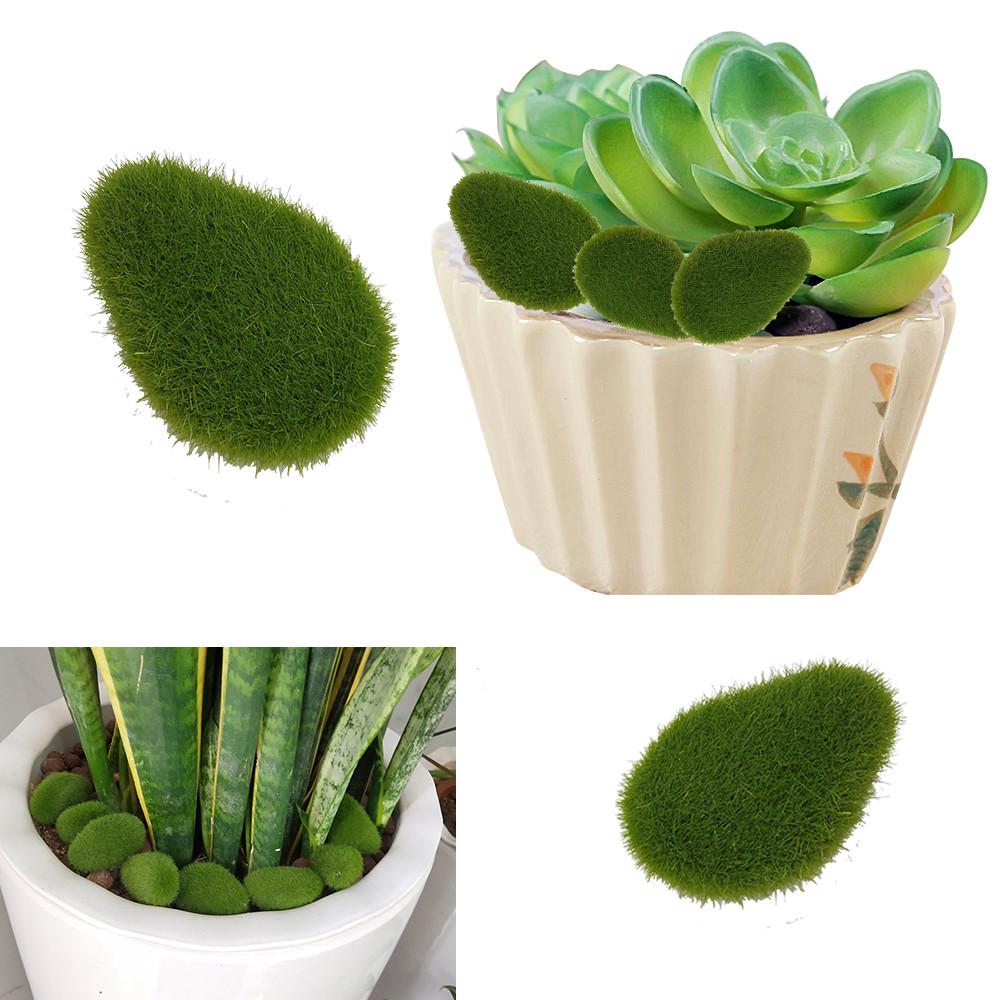 Каміння декоративне штучне з мохом для декору флористики хендмейду 30 шт. Зелений - фото 2 Каміння декоративне штучне з мохом для декору флористики хендмейду 30 шт. Зелений - фото 2