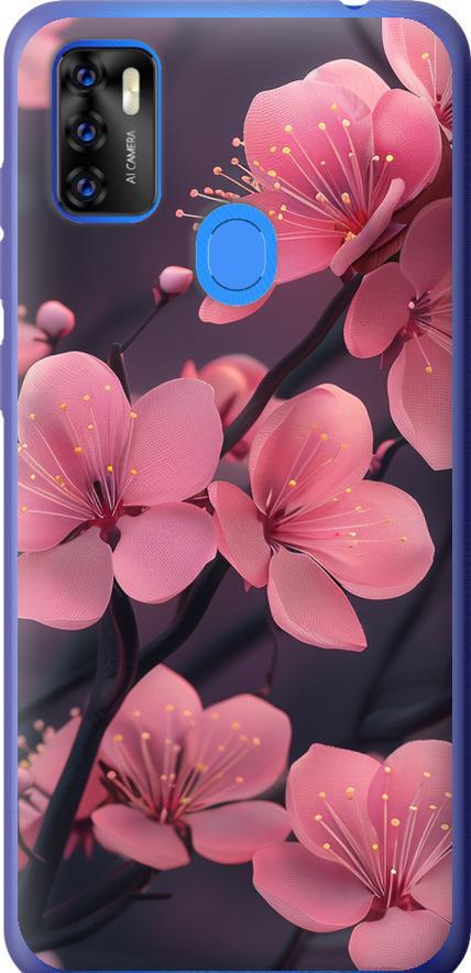 Чехол на ZTE Blade A7S 2020 Пурпурная сакура (6075u-2454-42517)