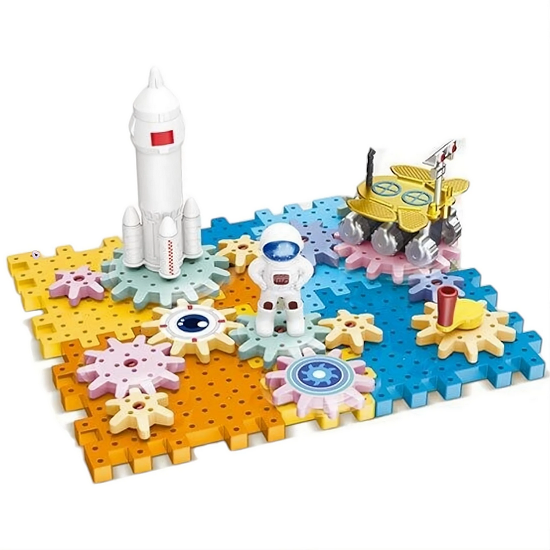 Конструктор 501-08 A с вращающимися шестеренками 52 элемента