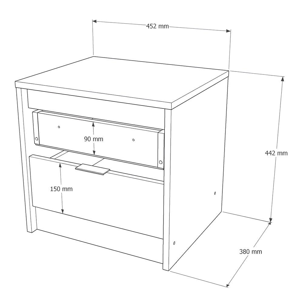 Тумба приліжкова Еверест Сіті-450 45,2х38х44,2 см Дуб сонома/Білий (EVR-071090) - фото 8 Тумба приліжкова Еверест Сіті-450 45,2х38х44,2 см Дуб сонома/Білий (EVR-071090) - фото 8