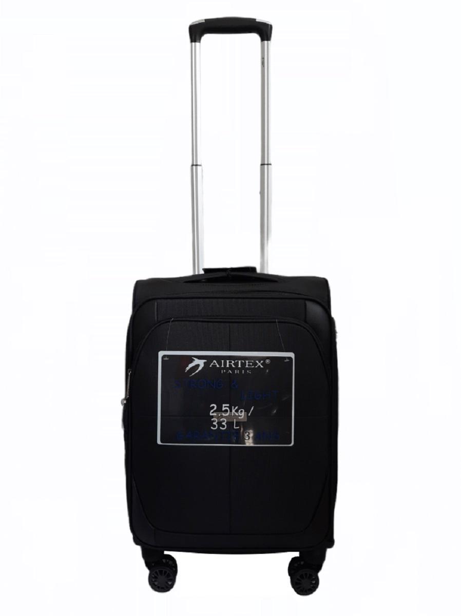 Чемодан тканевый Airtex 826 малый 4 колеса Черный (At00045)