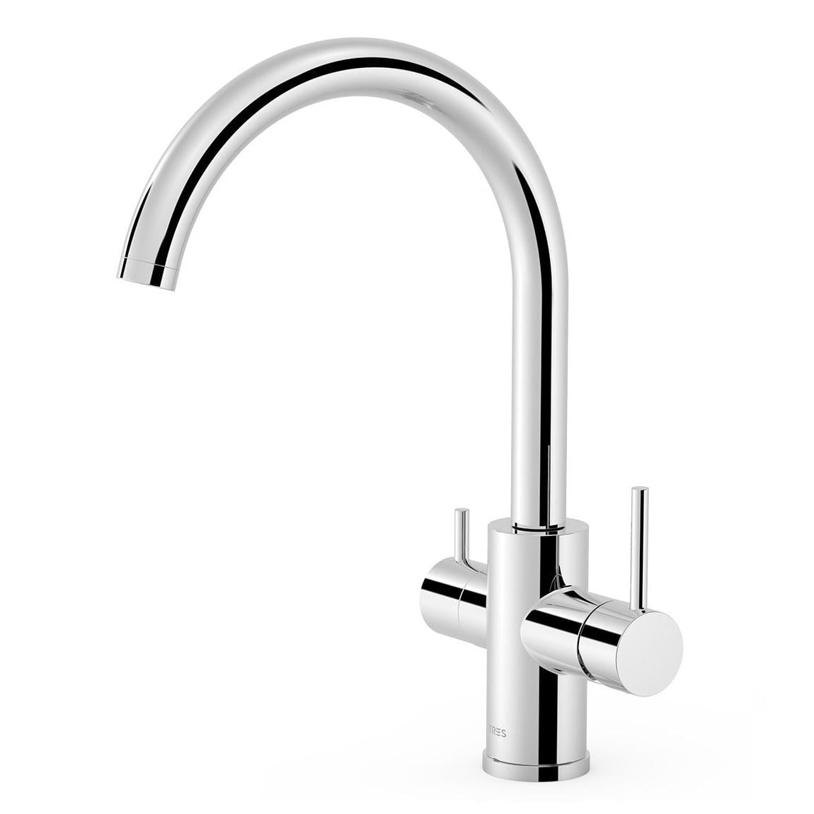 Смеситель для кухни Tres Kitchen 23045302 на две воды Хром (214901) Смеситель для кухни Tres Kitchen 23045302 на две воды Хром (214901)