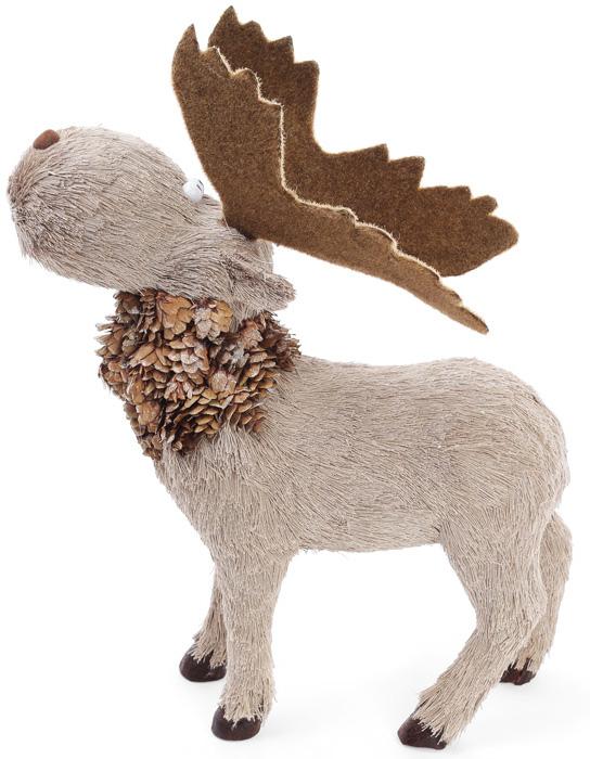 Декоративная игрушка Северный Олень 38 см с использованием натуральных материалов (BD-743-311)