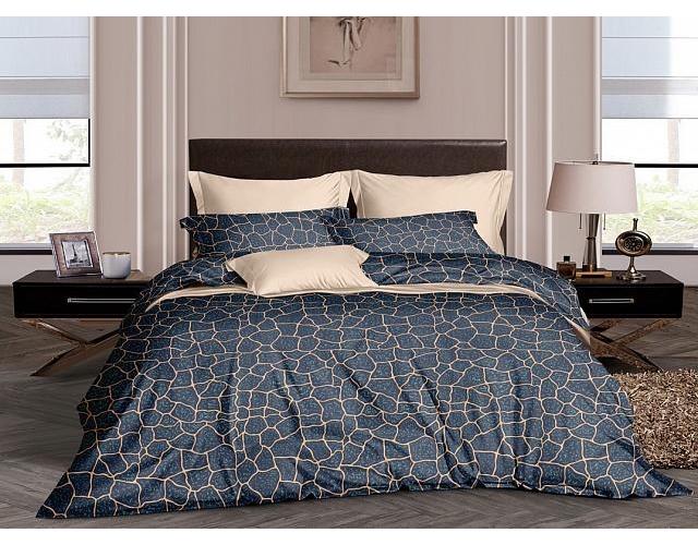 Комплект постельного белья Family Мрамор двухспальный 087 сатин 9982689 (DR010455)