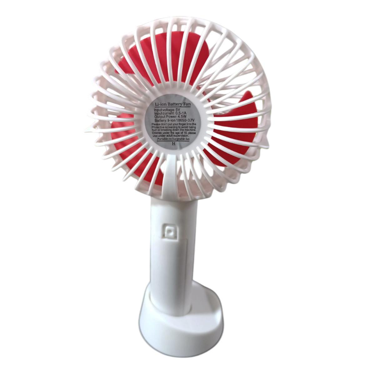 Вентилятор портативний USB міні Eternal Classics Акумулятор Li-Ion 18650 mAh 3,7V 4,5W White/Red (200303) - фото 3 Вентилятор портативний USB міні Eternal Classics Акумулятор Li-Ion 18650 mAh 3,7V 4,5W White/Red (200303) - фото 3