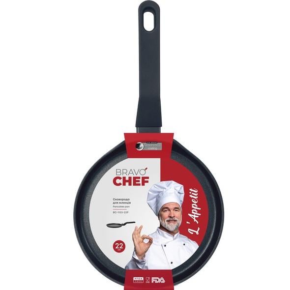 Сковорода для млинців Bravo Chef L'Appetit 22 см (BC-1103-22Р)