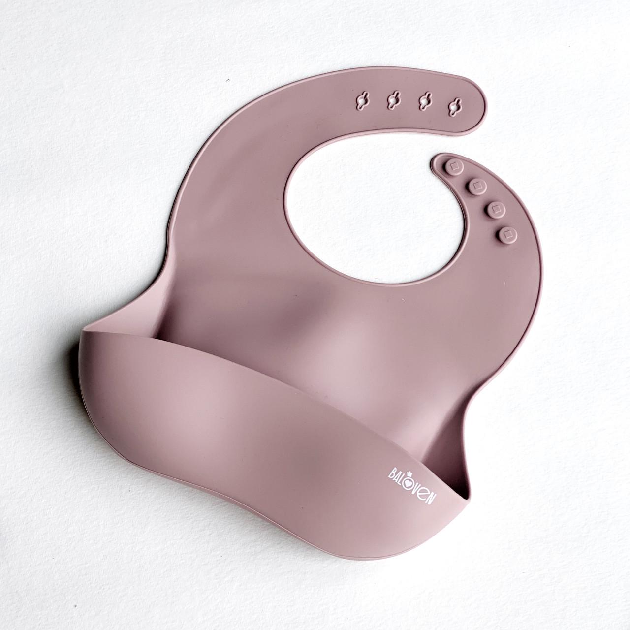 Слюнявчик силиконовый Баловень Blush - фото 1