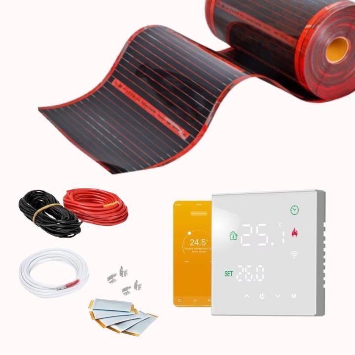 Комплект инфракрасной пленки RexVa PTC XT305 саморегулирующийся Wi-Fi регулятор M3H под ламинат 12 м² Белый (2702144456) Комплект инфракрасной пленки RexVa PTC XT305 саморегулирующийся Wi-Fi регулятор M3H под ламинат 12 м² Белый (2702144456)