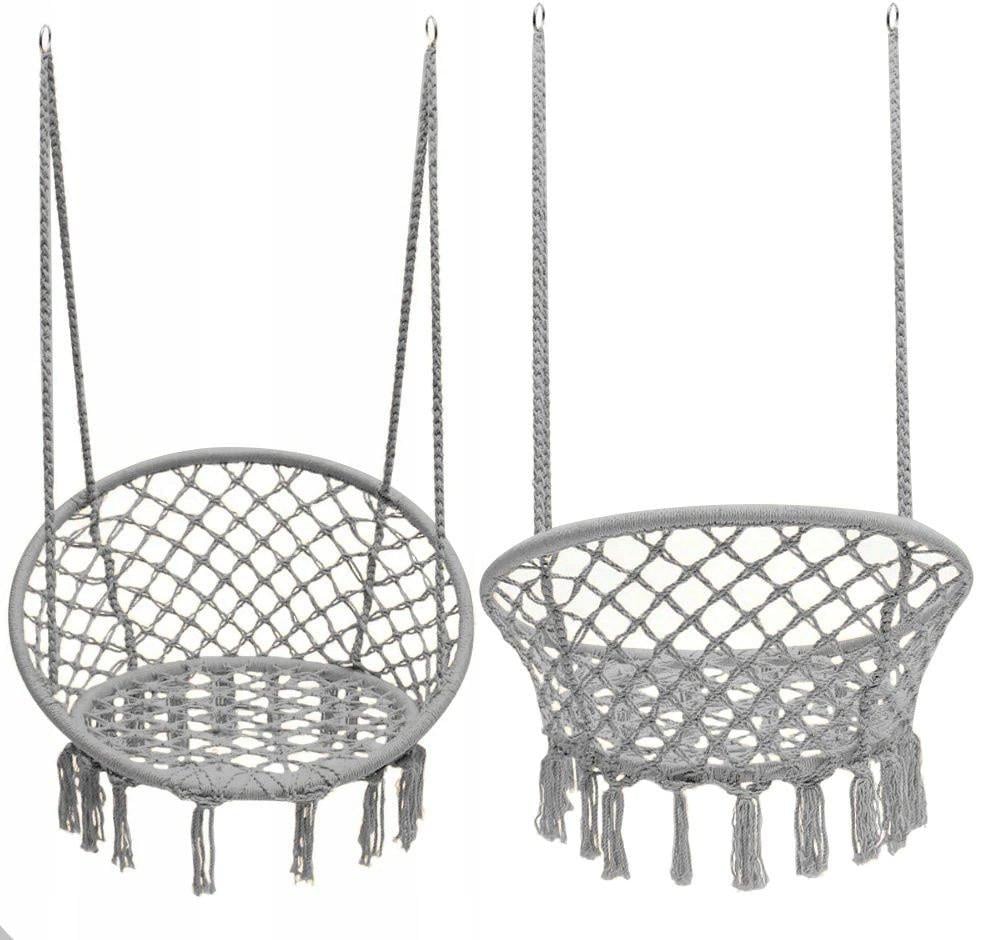 Гойдалка-крісло садова Вороняче гніздо підвісне Сірий - фото 2 Гойдалка-крісло садова Вороняче гніздо підвісне Сірий - фото 2