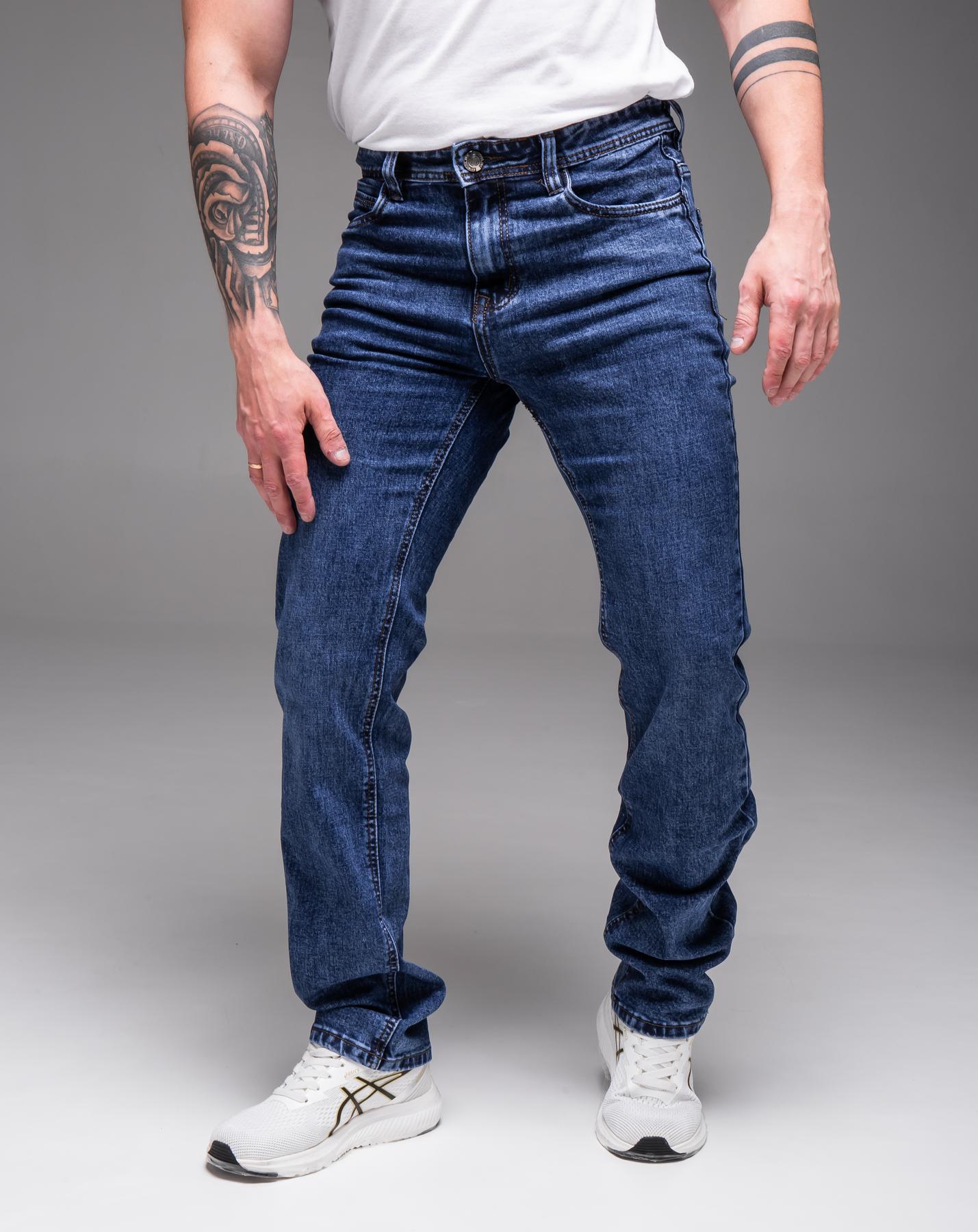 Джинсы мужские WG прямого кроя р. 30 Синий (2399/1) - фото 5