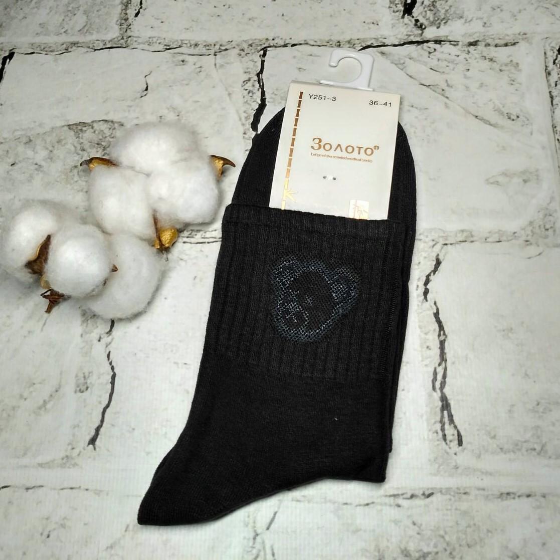 Носки женские бамбуковые с высокой резинкой Мишка р. 36-41 Черный (Y251-31) Носки женские бамбуковые с высокой резинкой Мишка р. 36-41 Черный (Y251-31)