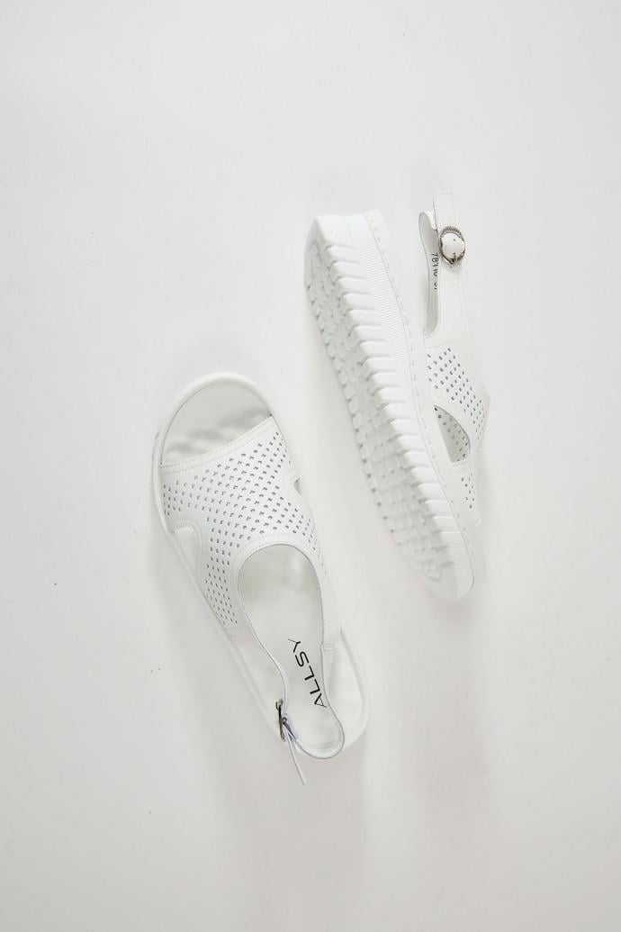 Босоножки женские ALLSY кожаные р. 40 Белый (195338)