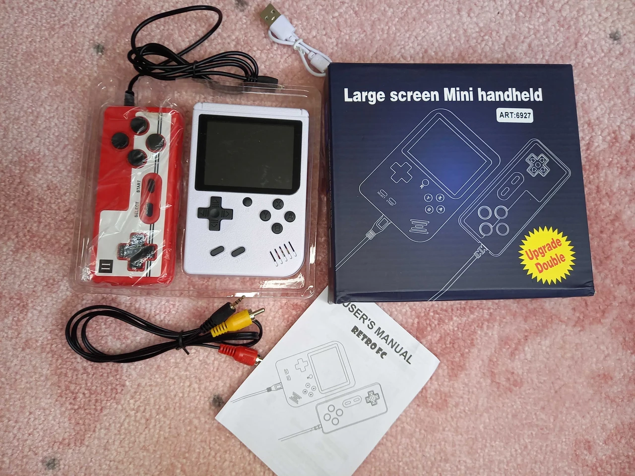 Ігрова приставка портативна Sup Retro Dendy 400в1 Game Box з джойстиком на двох 3" Білий (8283) - фото 3