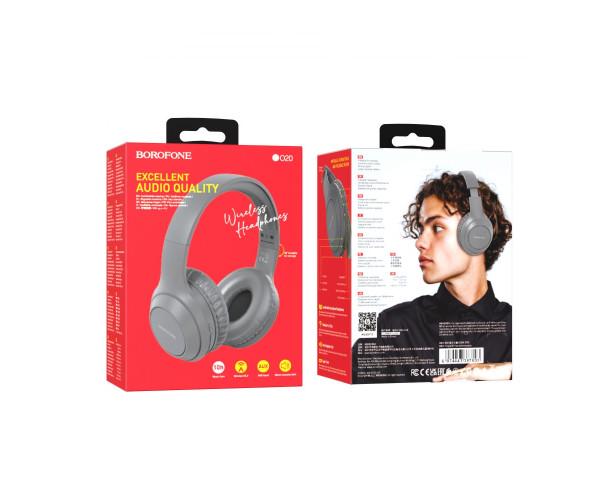 Наушники стерео BluetoothBorofone BO20 Gray - фото 2