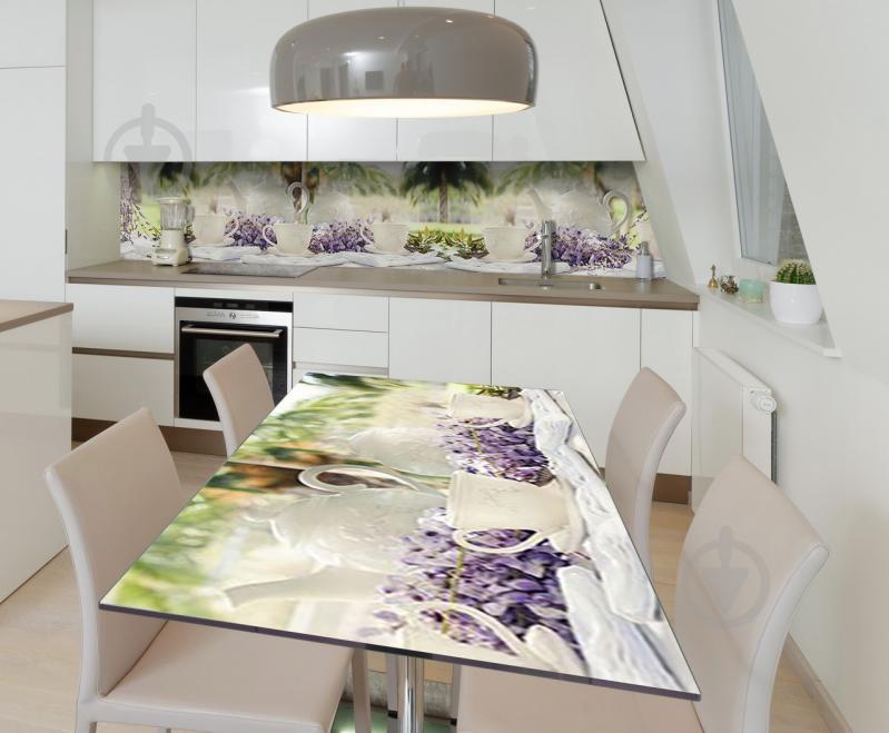 Наклейка виниловая на стол Zatarga  "Летнее Чаепитие"  600х1200 мм