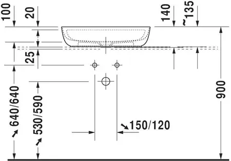 Умывальник DURAVIT LUV 0380600000 - фото 6