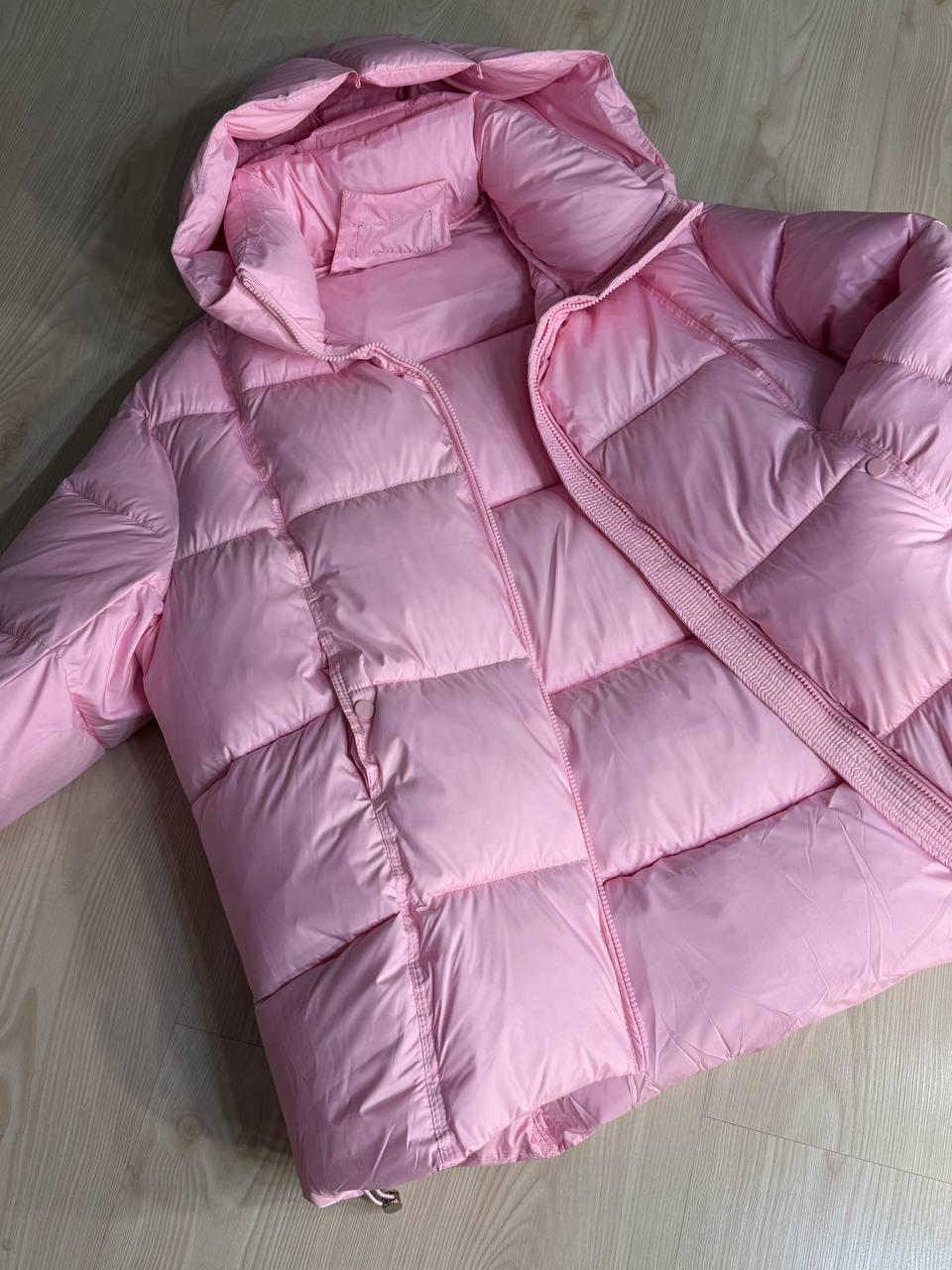 Куртка жіноча LADY YEP 10036 парка пуфер оверсайз з капюшоном р. 42 Рожевий (5577) - фото 10