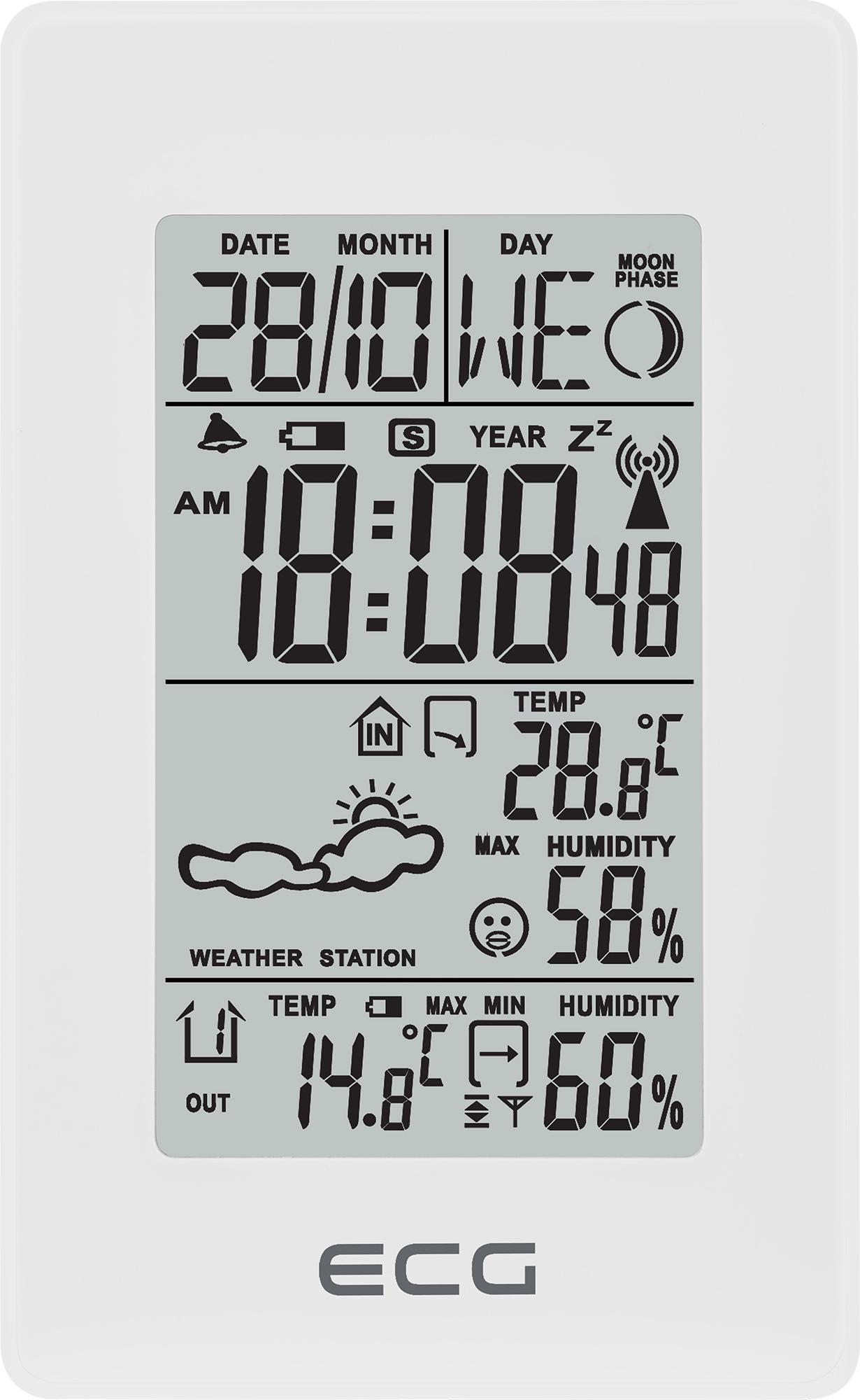 Метеостанция ECG MS 100 White - фото 3