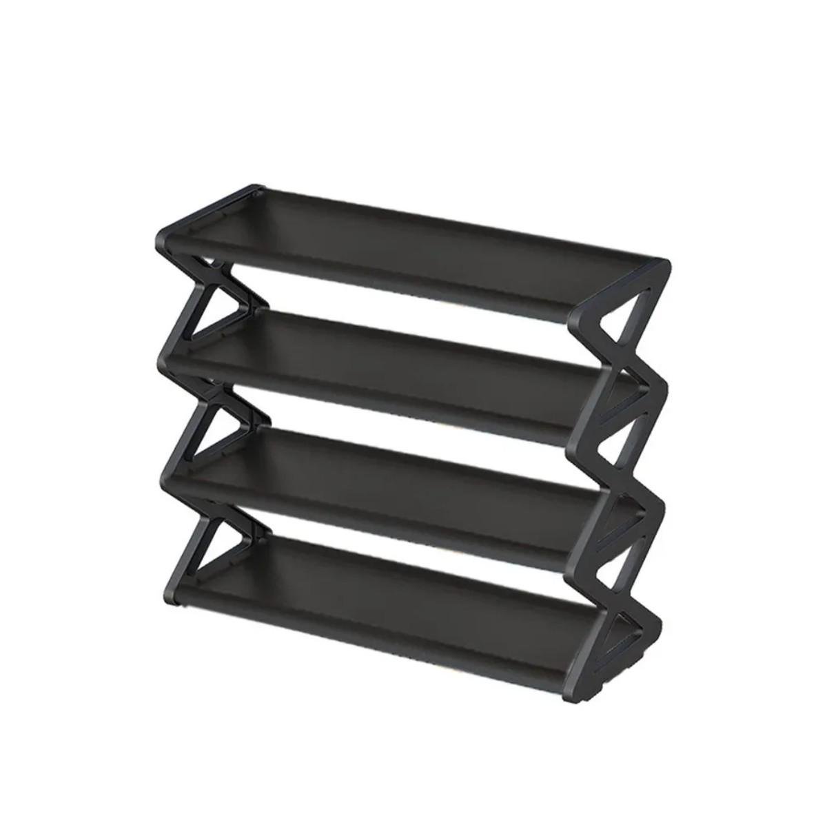 Полиця для взуття Shoe Rack 4 полиці складана 42х18,5х49,5 см (R97357)