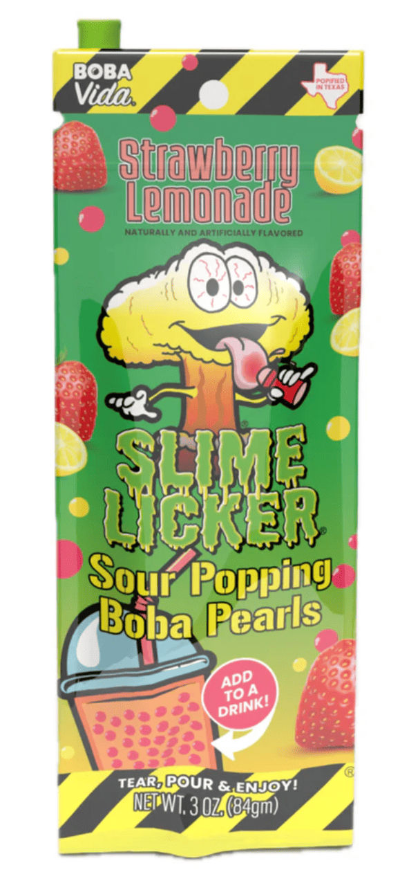 Конфета кислая Toxic Waste Slime Licker Sour Popping Boba Pearls Strawberry Lemonade 84 г (3022462160)