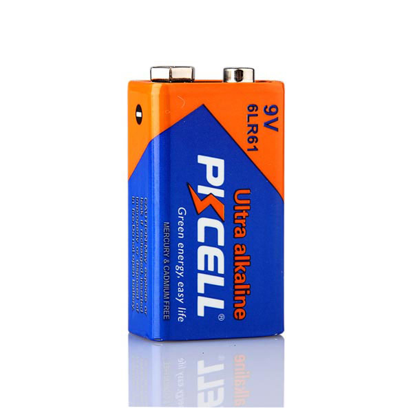 Батарейка щелочная PKCELL 9V 6LR61 тип крона (YUT_V10386)