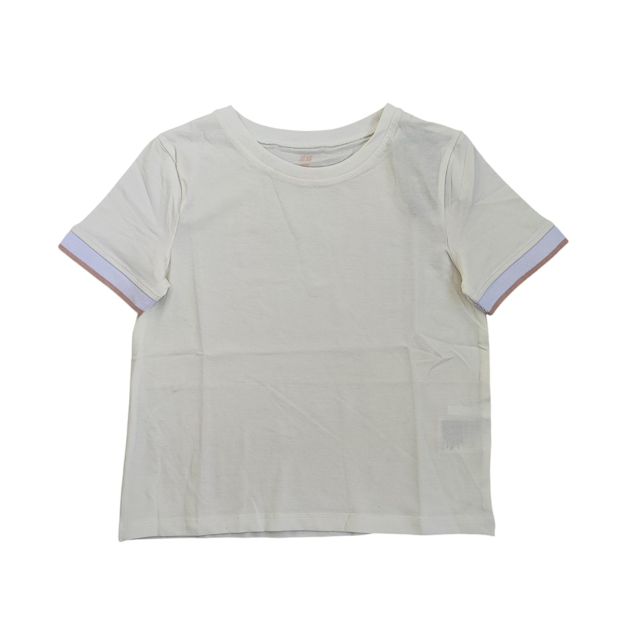 Футболка для дівчинки підліткова H&M 146-152 см Молочний (250122032)