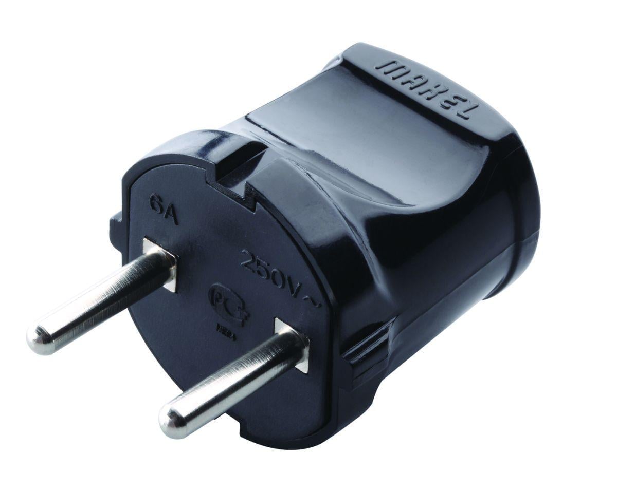 Вилка штепсельная Makel без с/к Черный (10051)