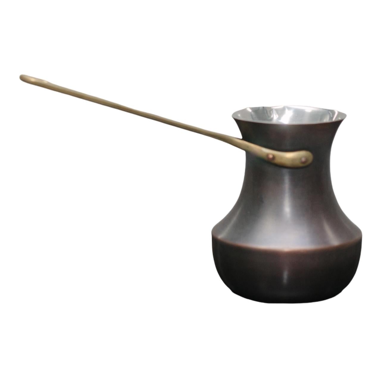 Джезва мідна для кави Стамбул TF28 патина ZH 500 мл