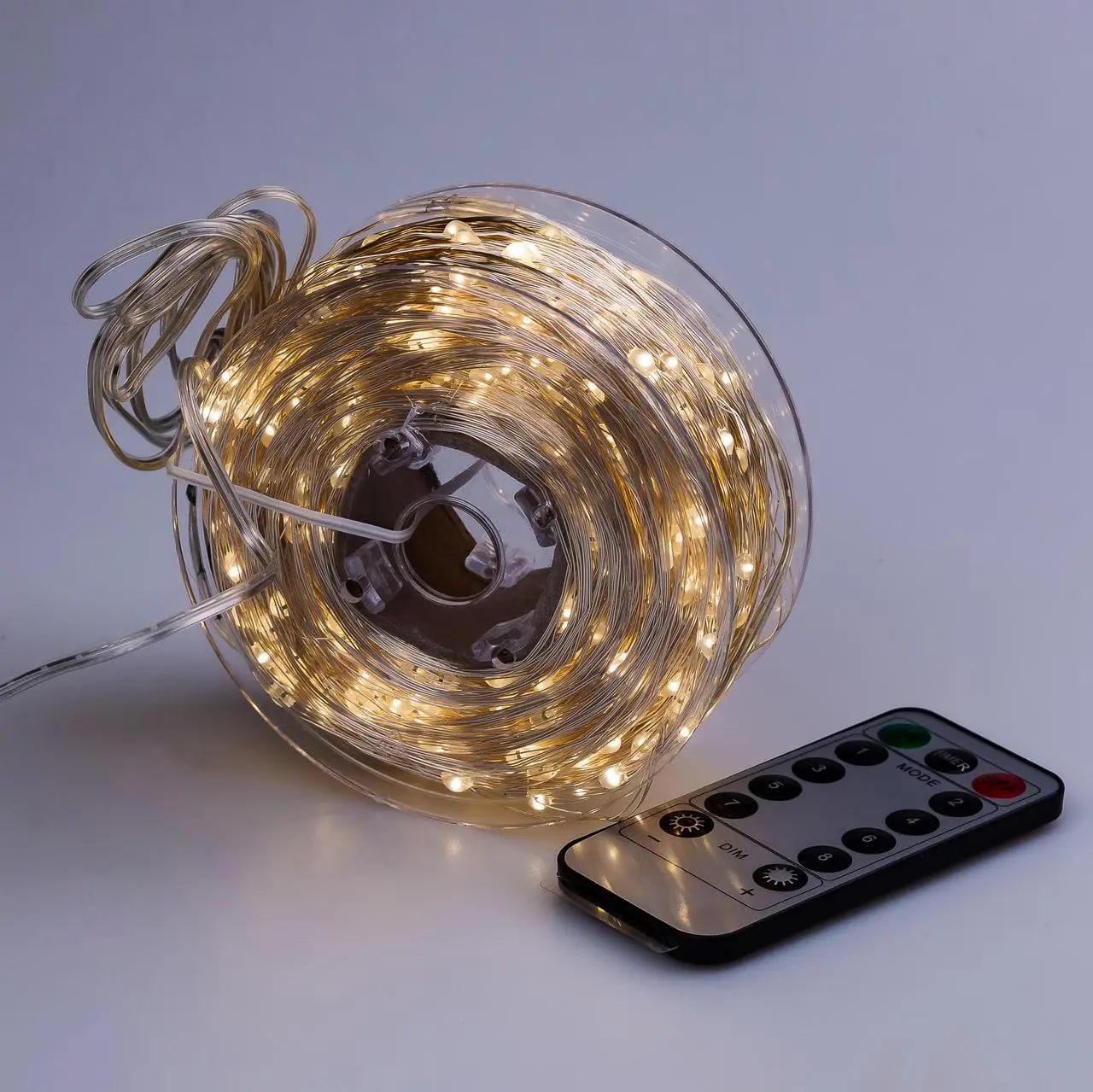 Гірлянда Роса на котушці від мережі з пультом 50 м Білий теплий (577946) - фото 3 Гірлянда Роса на котушці від мережі з пультом 50 м Білий теплий (577946) - фото 3