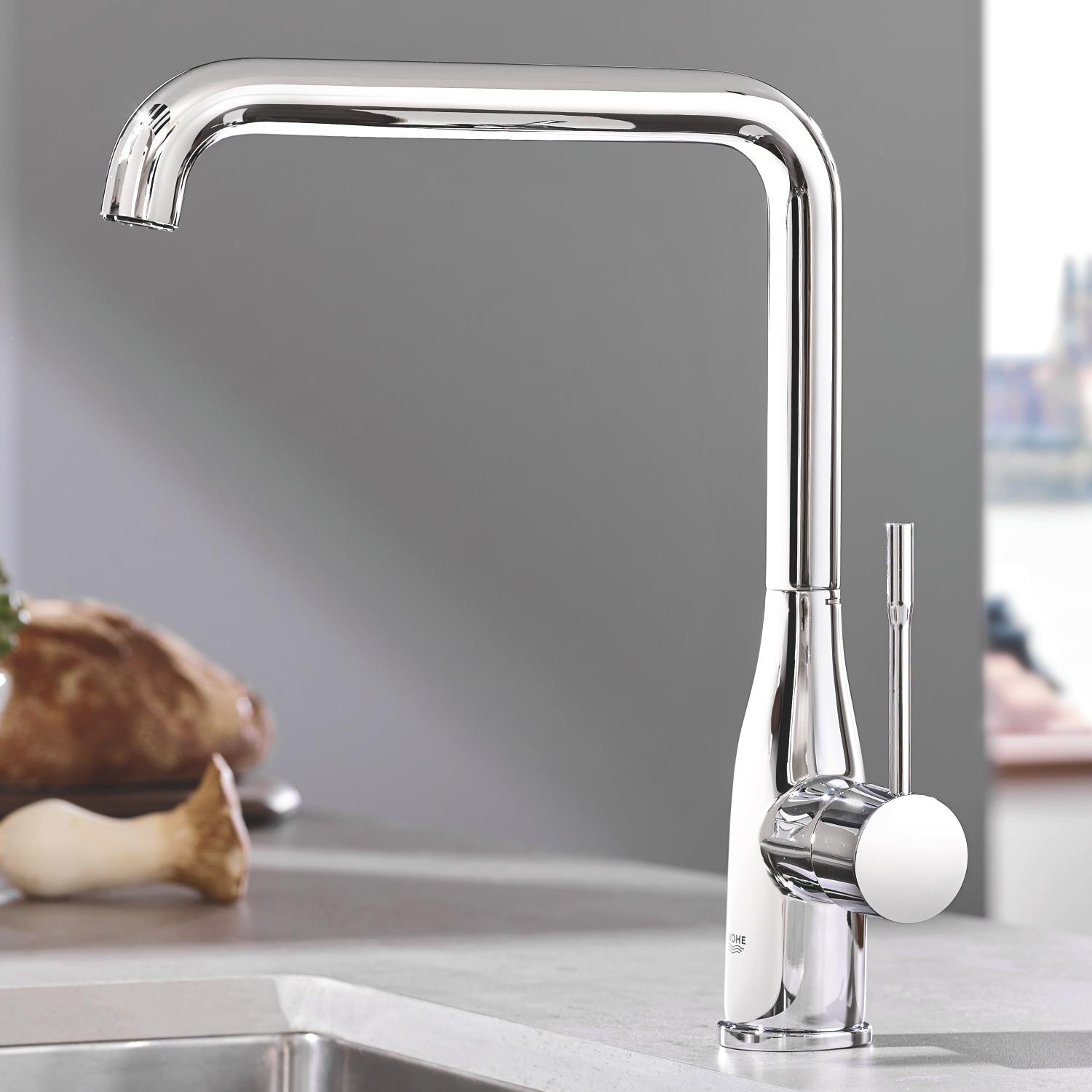 Кран на кухонную мойку высокий однорычажный Grohe ESSENCE латунь Хром (b-30269000) - фото 4 Кран на кухонную мойку высокий однорычажный Grohe ESSENCE латунь Хром (b-30269000) - фото 4