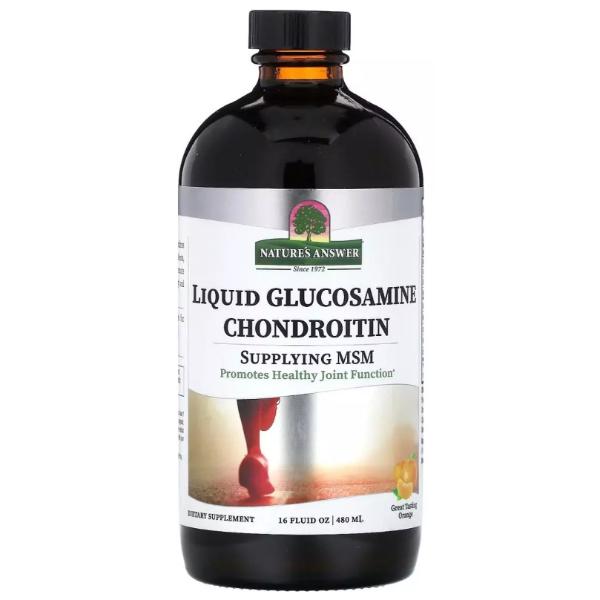 Препарат для суставов и связок Nature's Answer Liquid Glucosamine Chondroitin Orange 480 мл 32 порции Orange(000022169) Препарат для суставов и связок Nature's Answer Liquid Glucosamine Chondroitin Orange 480 мл 32 порции Orange(000022169)